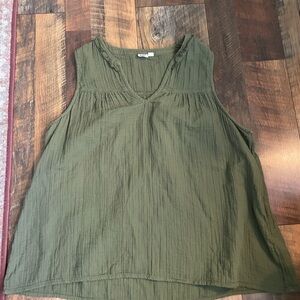 GAP Olive Green cotton Sleeveless Top LARGE
